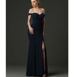 Ashley & Justin Bridesmaid Black Gown